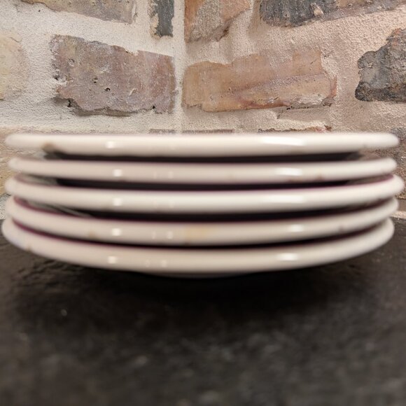 (5) Piece Furio Italy Dish Wear In Purple Blue And Green 8" Plates - Picture 10 of 10